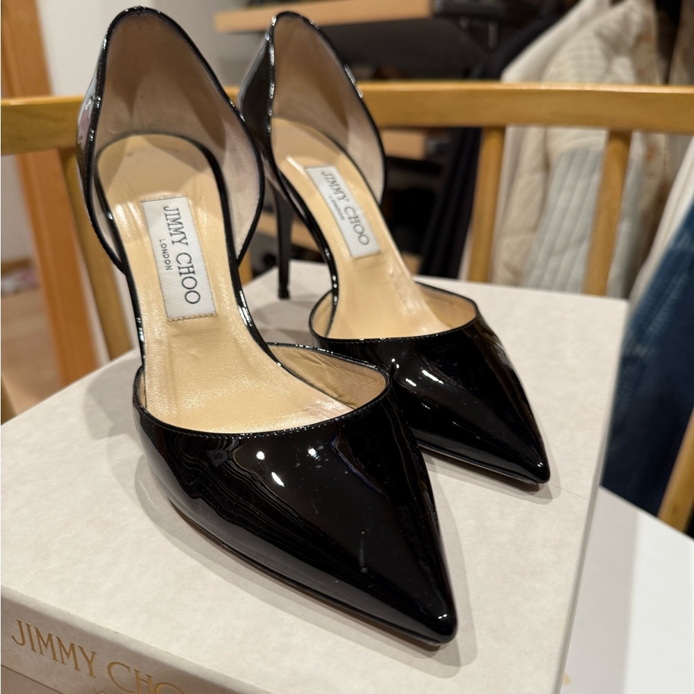 Jimmy Choo Black Patent Leather Heels
